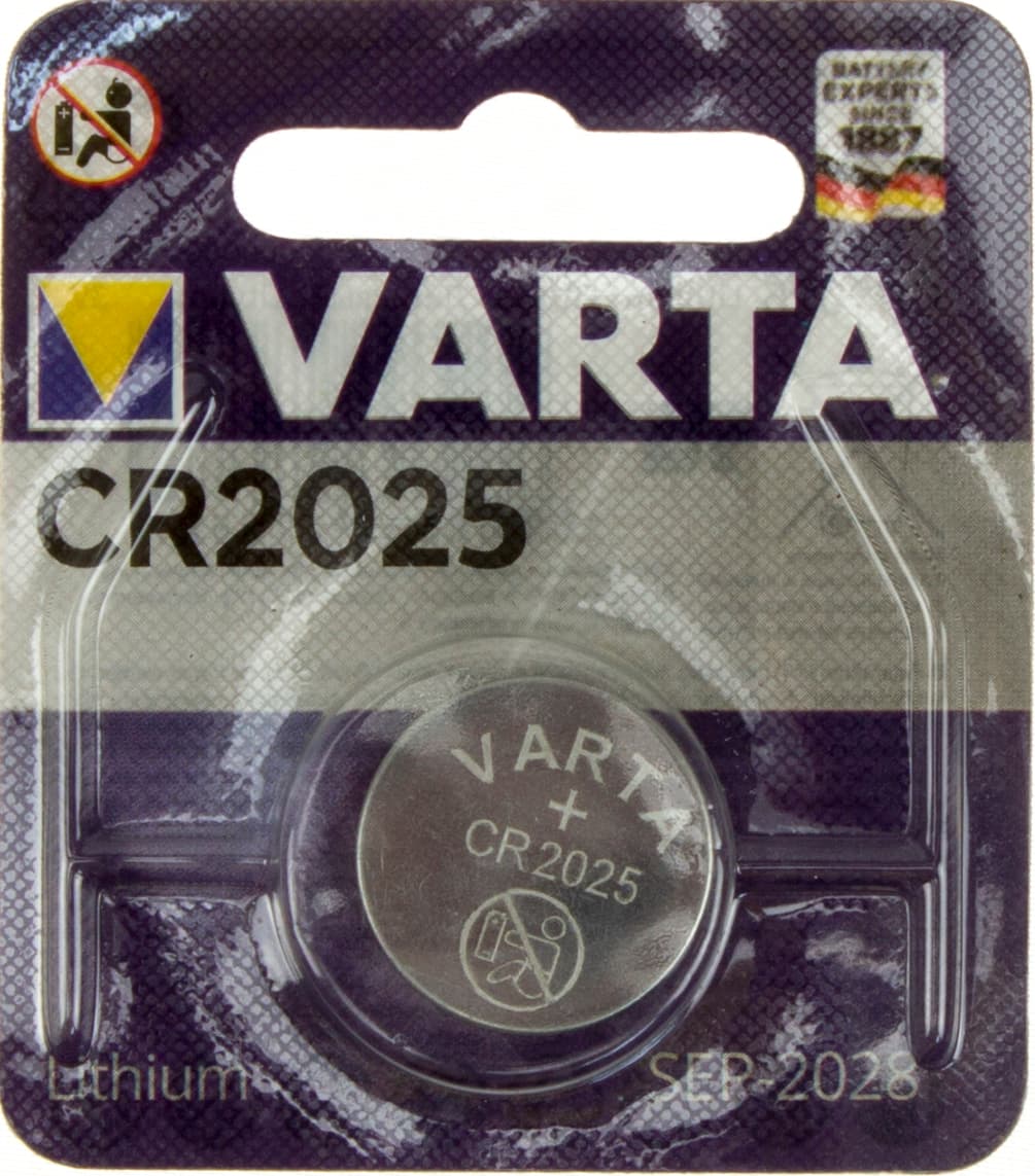 Батарейка Varta CR2025/1bl (10) (100)