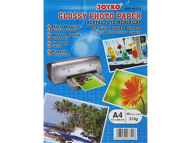 Фотопапір глянцевий Joyko А4 210г/м2 210х298мм GSP-A4-10 20 аркушів/упаковка