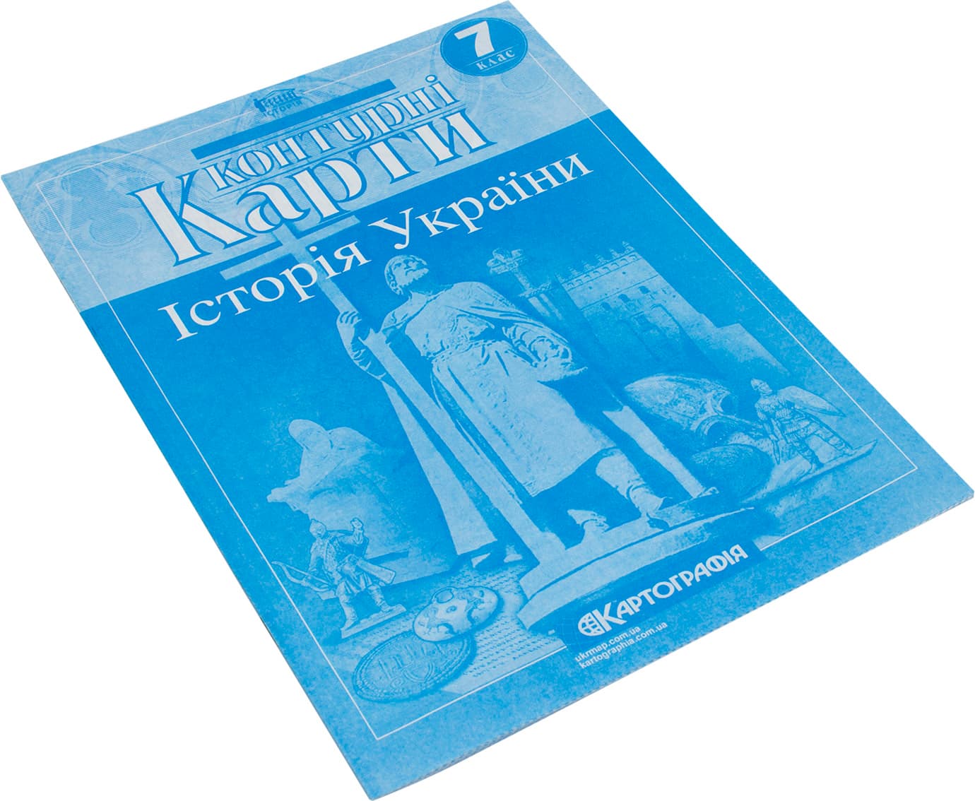 Контурна карта Історія України 7 клас А4 Картографія (українською)