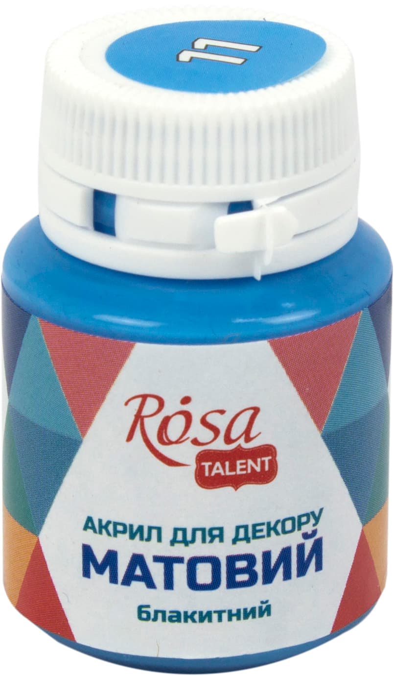 Акрил для декору Rosa Start 20мл матовий блакитний 20011/9139