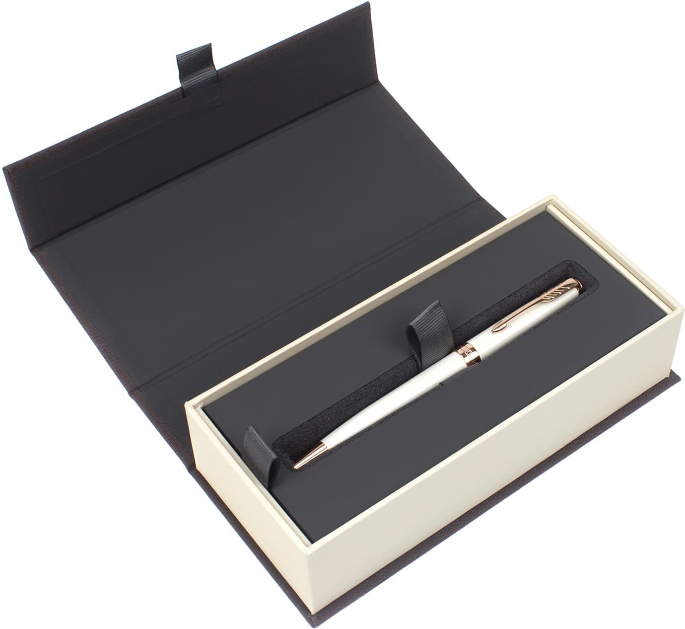 Ручка кулькова Parker Sonnet 17 Pearl Black Lacquer з рожевою позолотою 87632
