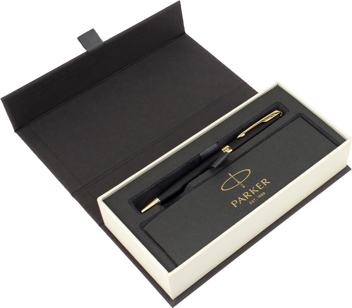 Ручка кулькова Parker Sonnet 17 Matte Black Lacquer з позолотою 84832