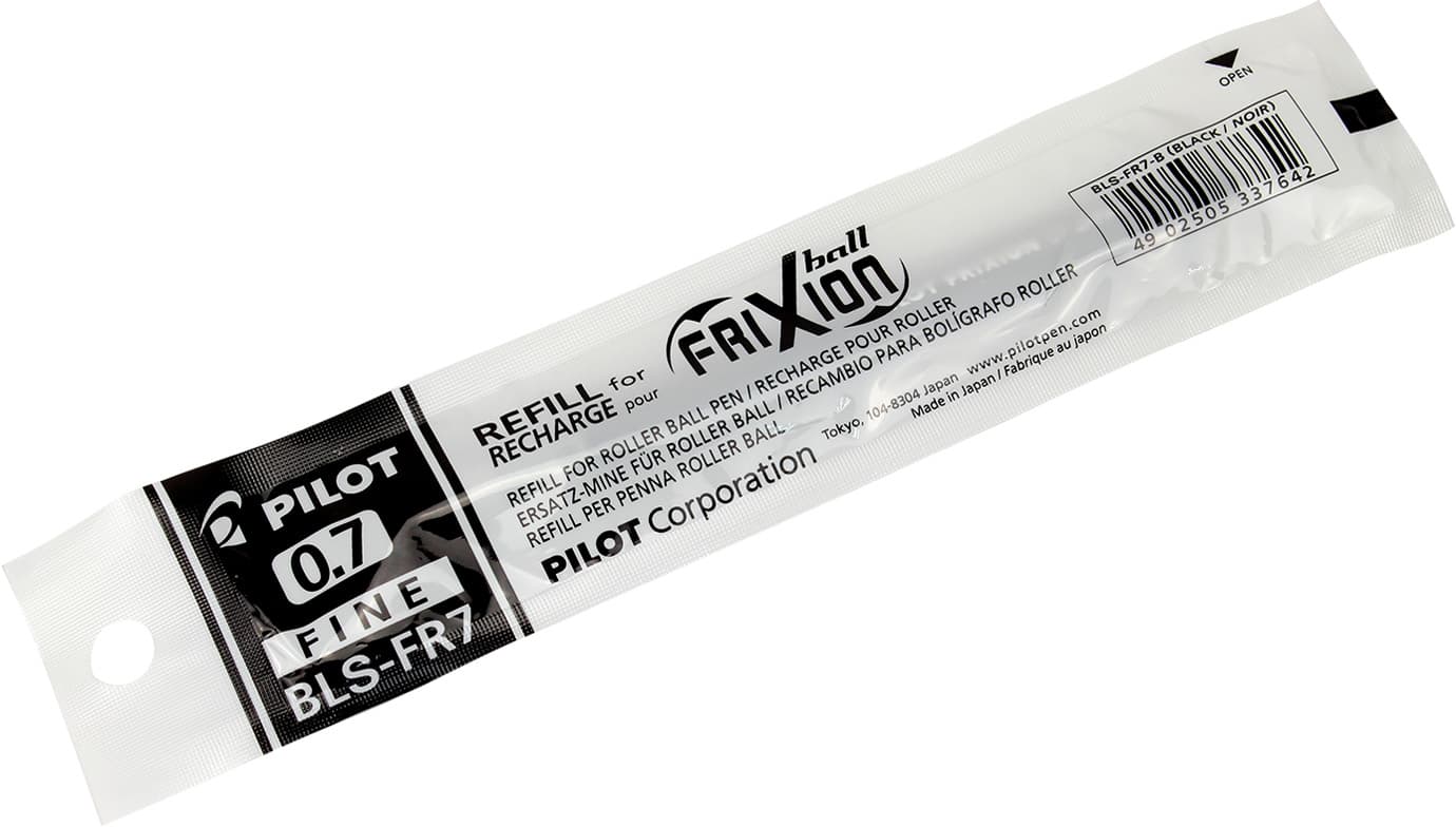 Стержень гелевый Pilot Frixion 0,7мм черный для BL-FR7 (12) (144)  BLS-FR-7-B 