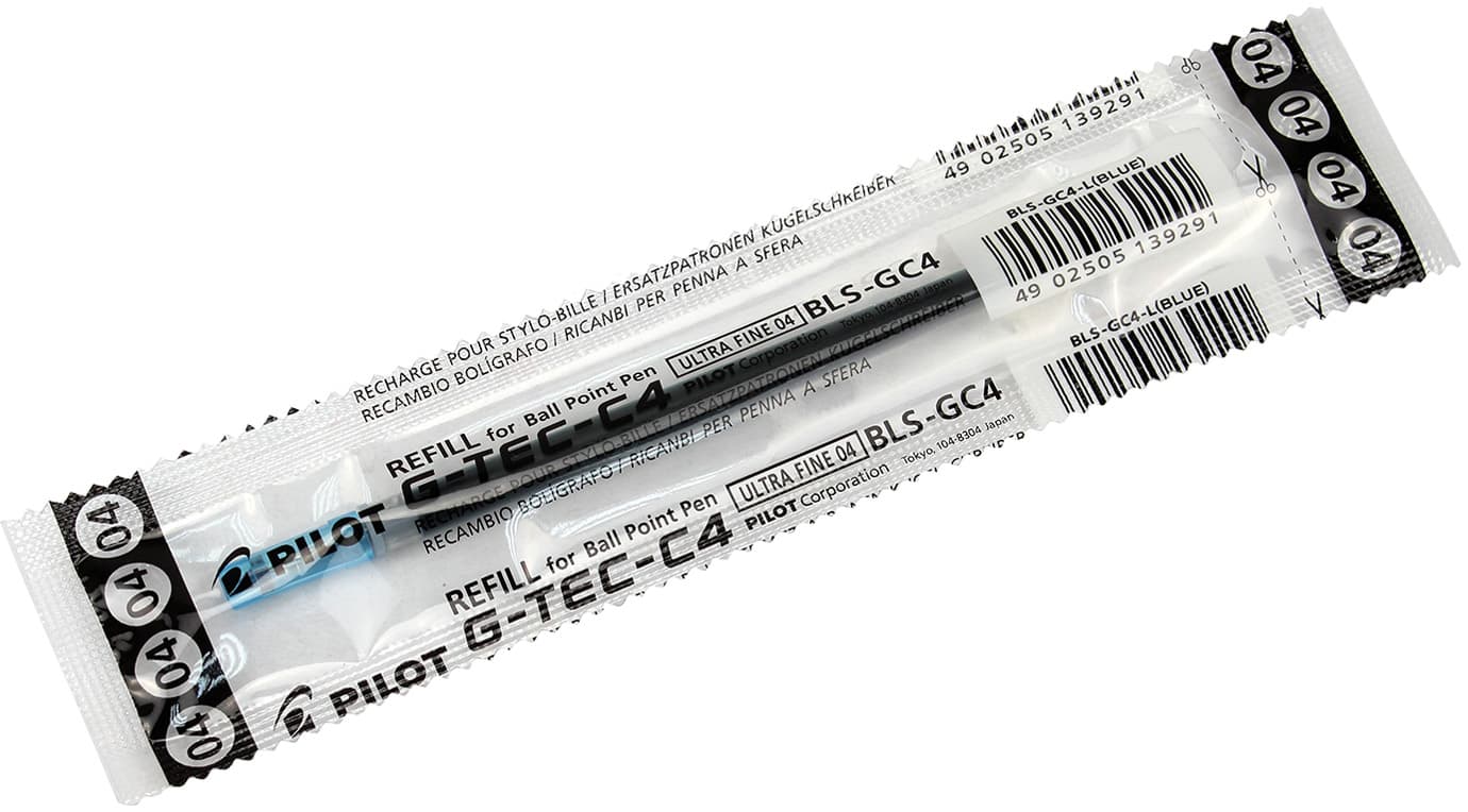 Стержень гелевый Pilot 0,4мм синий для GC-4 (12) BLS-GC4-L