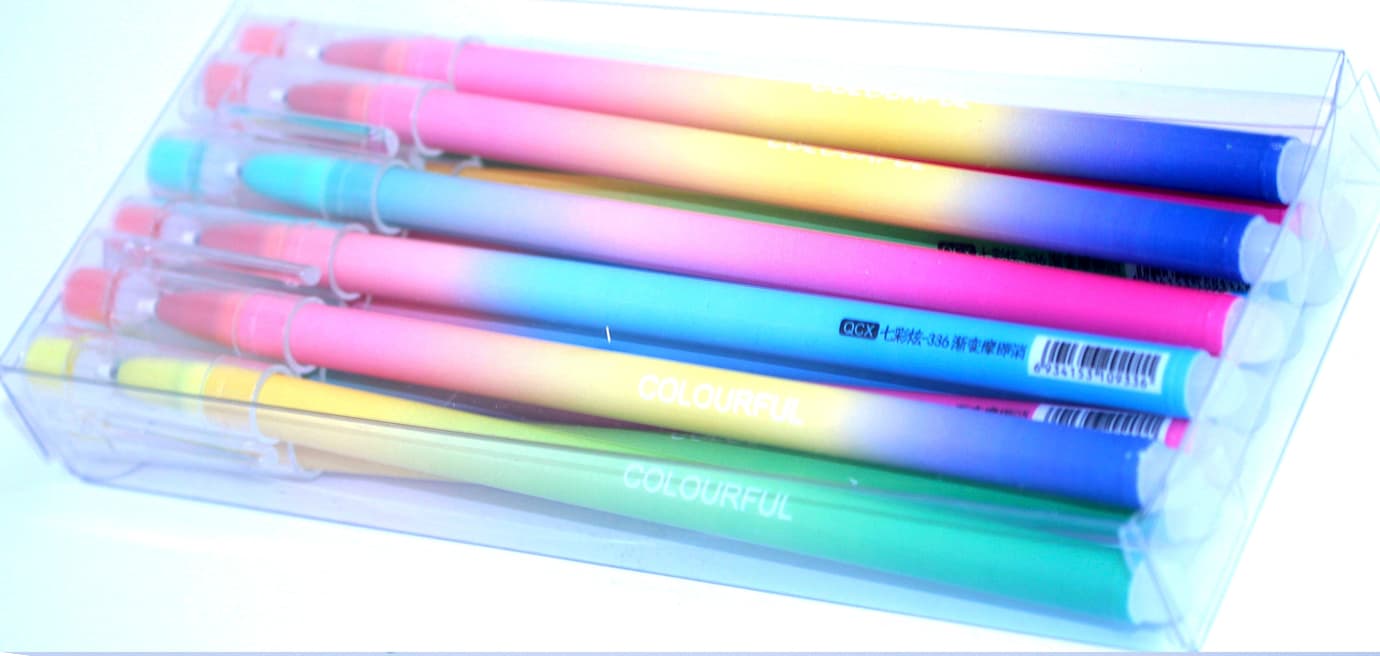 Ручка гел. "J.Otten" №DSCN5745 "Веселка" "пиши-стирай" синя(12)(144)(1728)