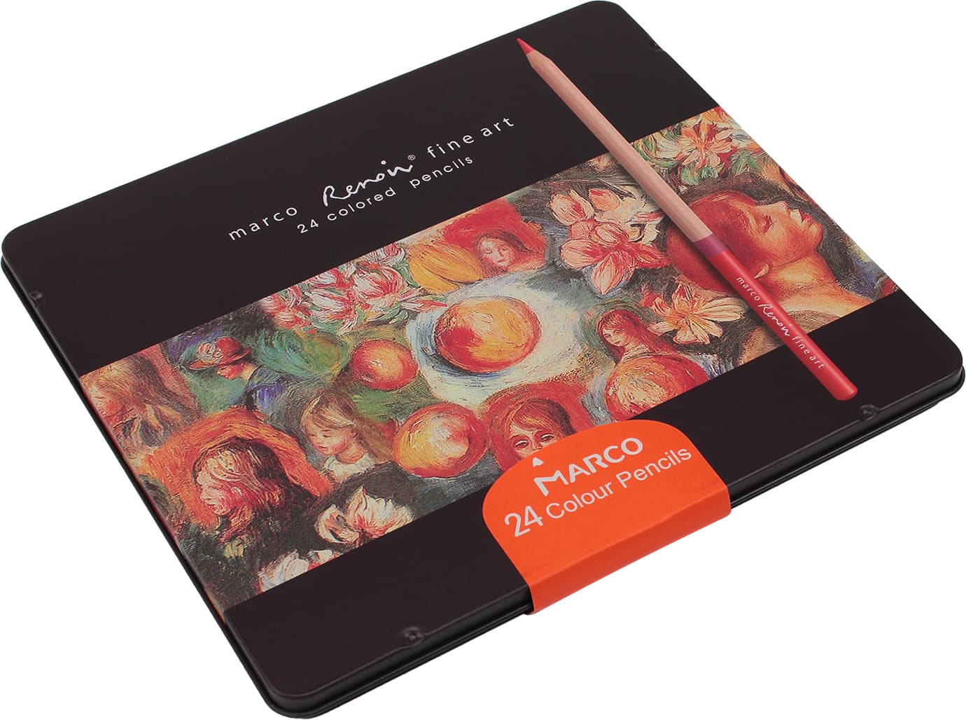 Олівці кольорові Marco Fine Art 24 кольори металева коробка (6) (36) 24TN