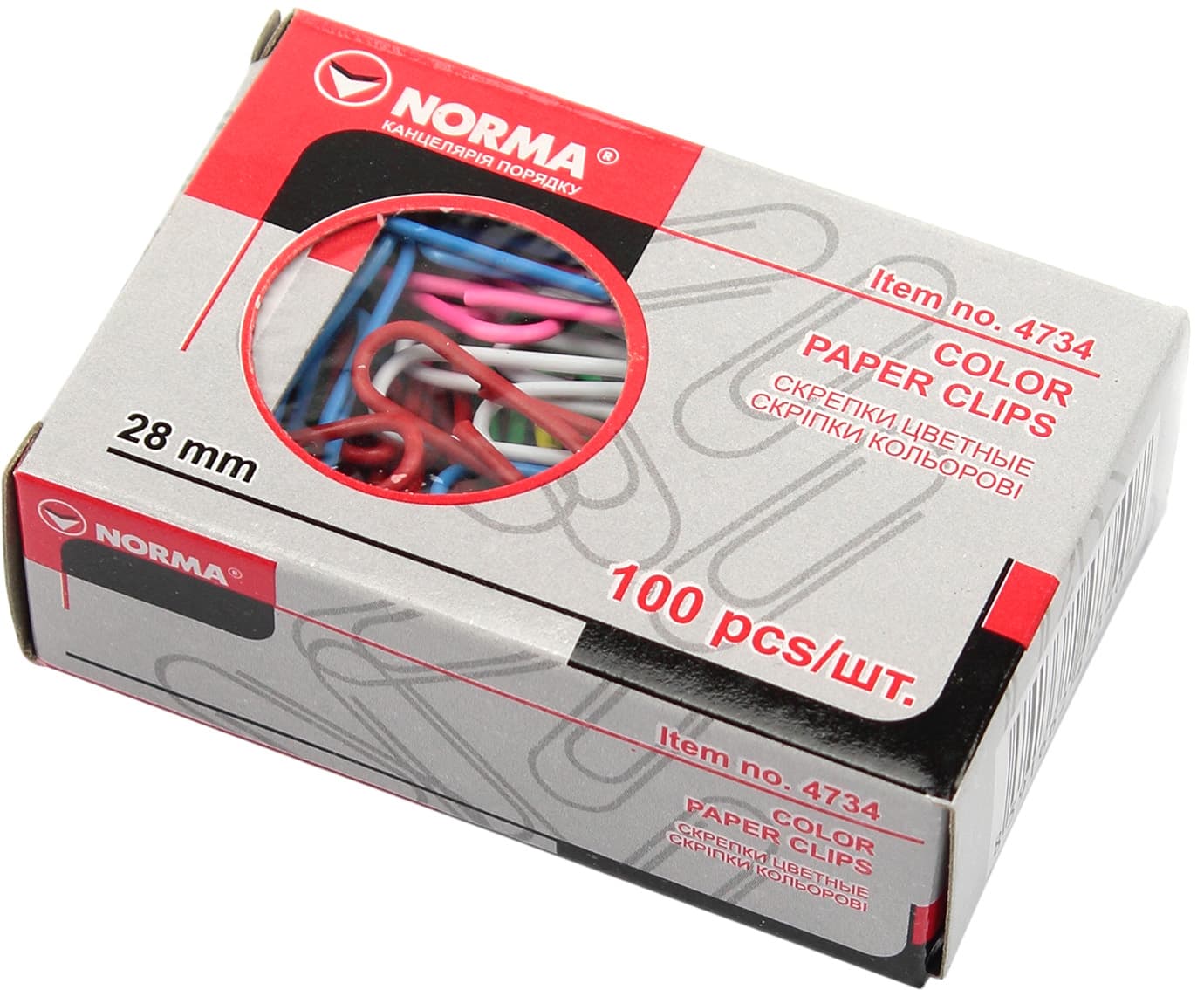 Скріпки Norma 28 мм 100 шт (10) 4734
