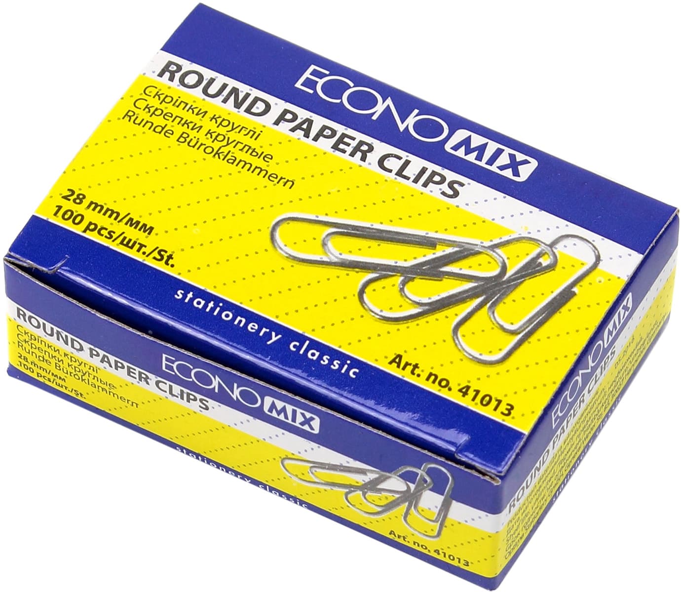 Скріпки Economix 28 мм 100 шт круглі (10) Е41013