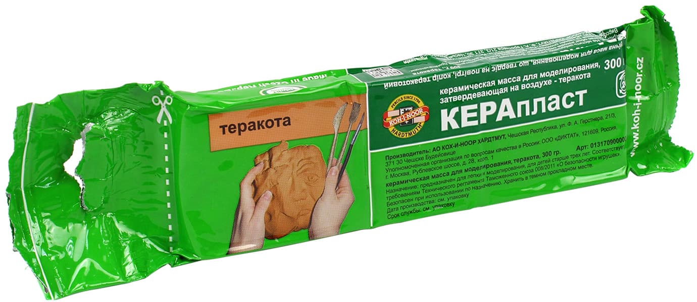 Пластилин Koh-i-noor Keraplast 131709 300г терракотовый