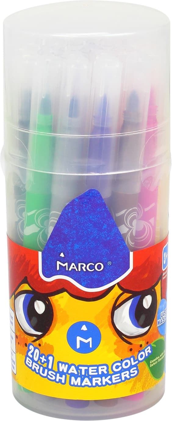 Фломастери-пензлики Marco 21 колір в тубі (4) (48) 1633-21P/0515