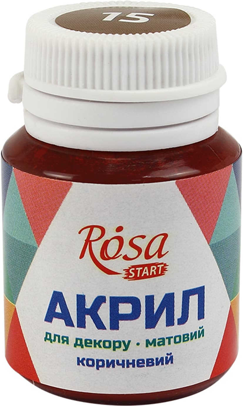 Акрил для декору Rosa Talent 20мл матовий коричневий 20015/9177