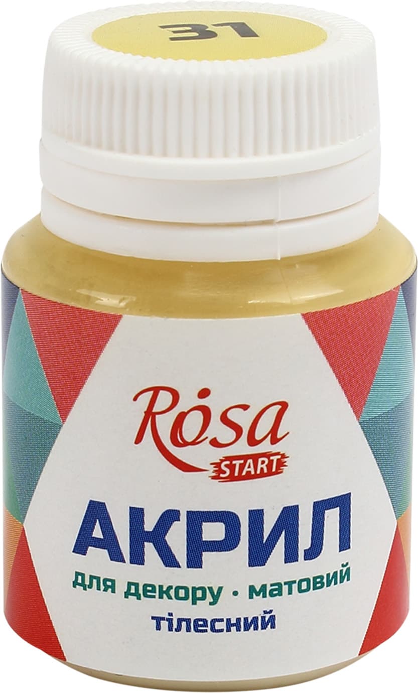 Акрил для декору Rosa Start 20мл матовий тілесний 20031/9214