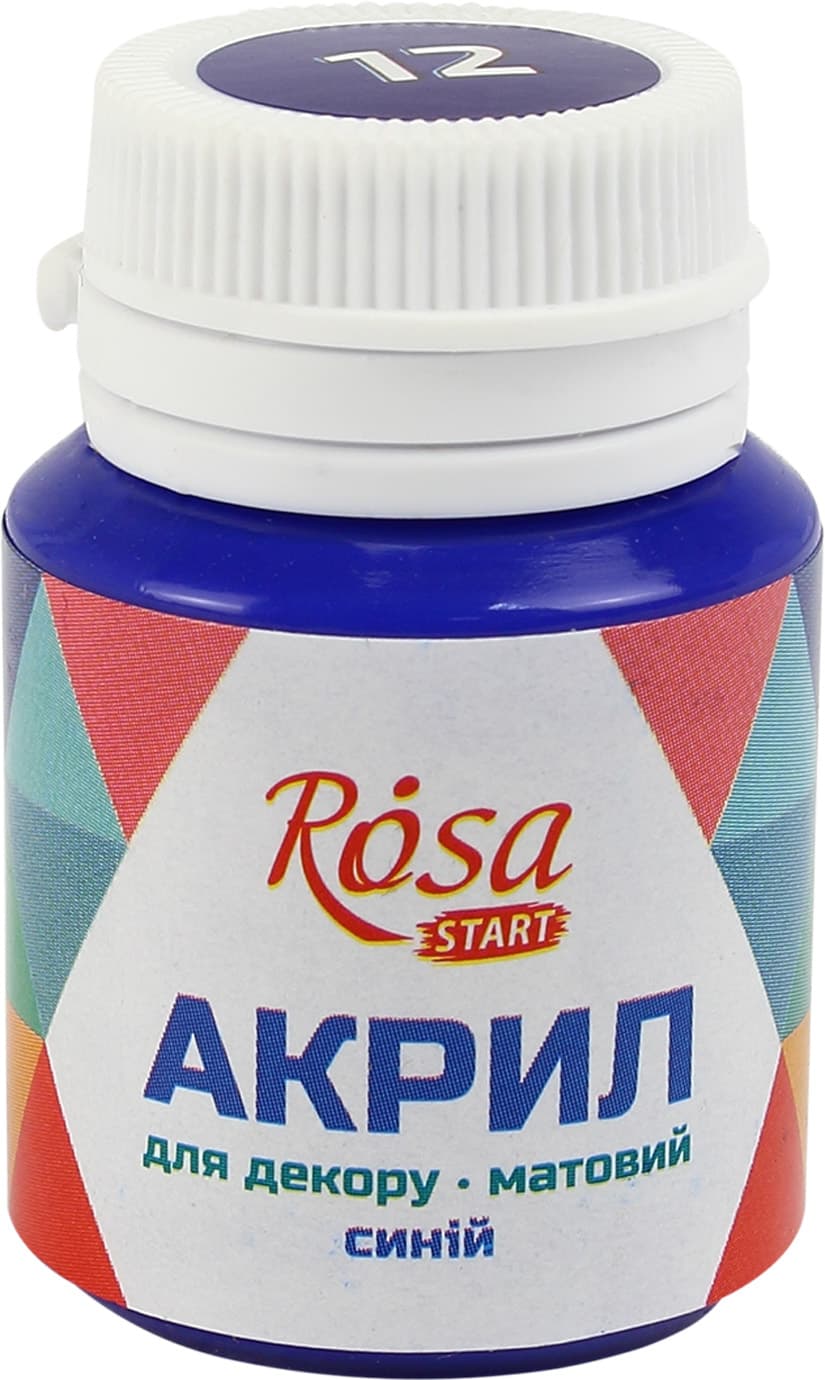 Акрил для декору Rosa Start 20мл матовий синій 20012/9146