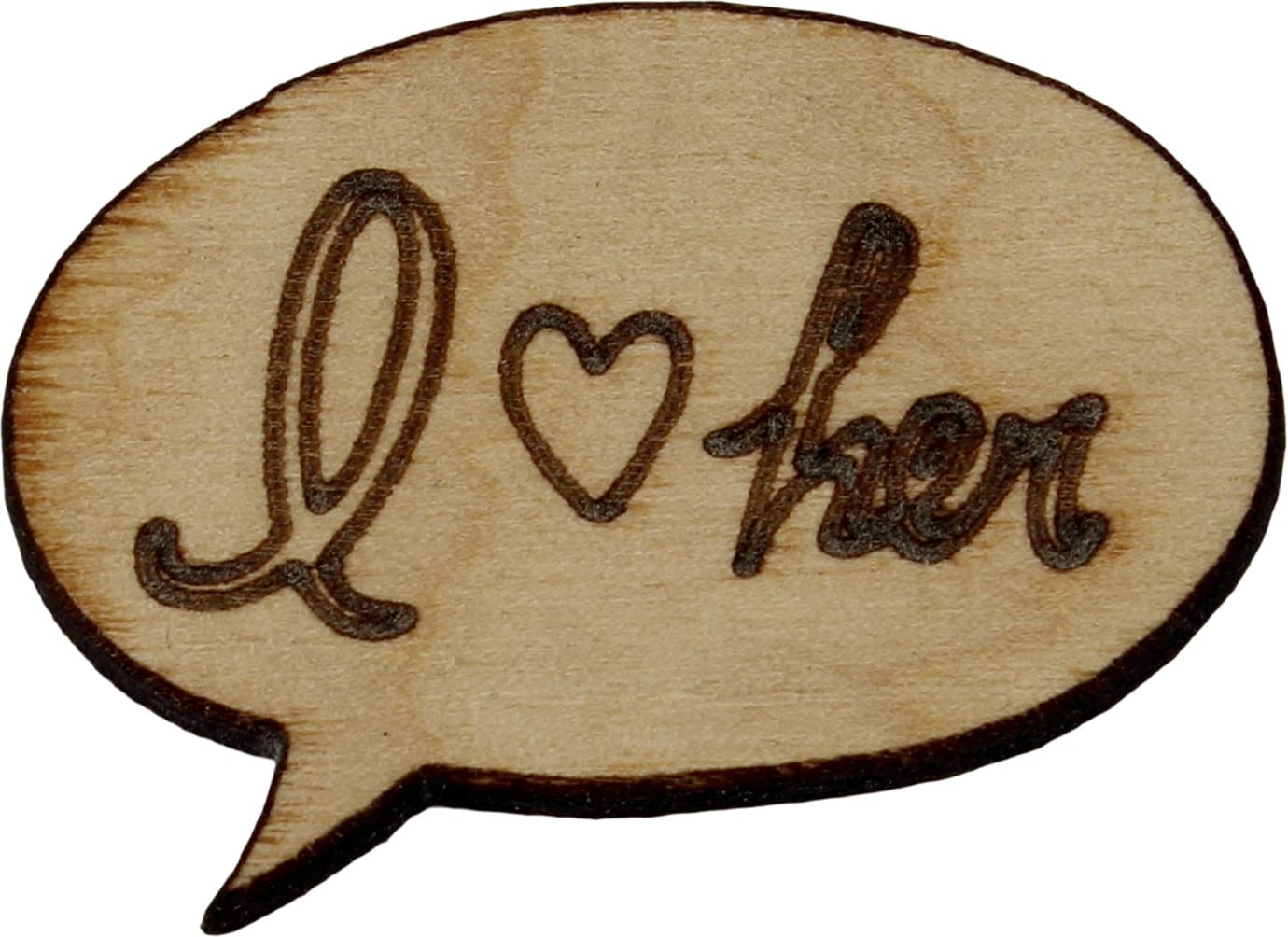 Заготовка фанера напис-теги овал I love her 6х4см (5)