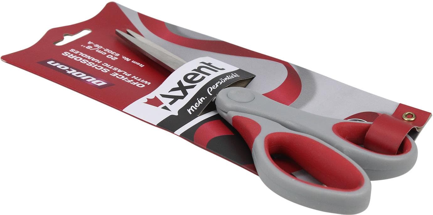Ножницы офисные Axent Duoton 20см серо-красные (10) (100) 6302-06