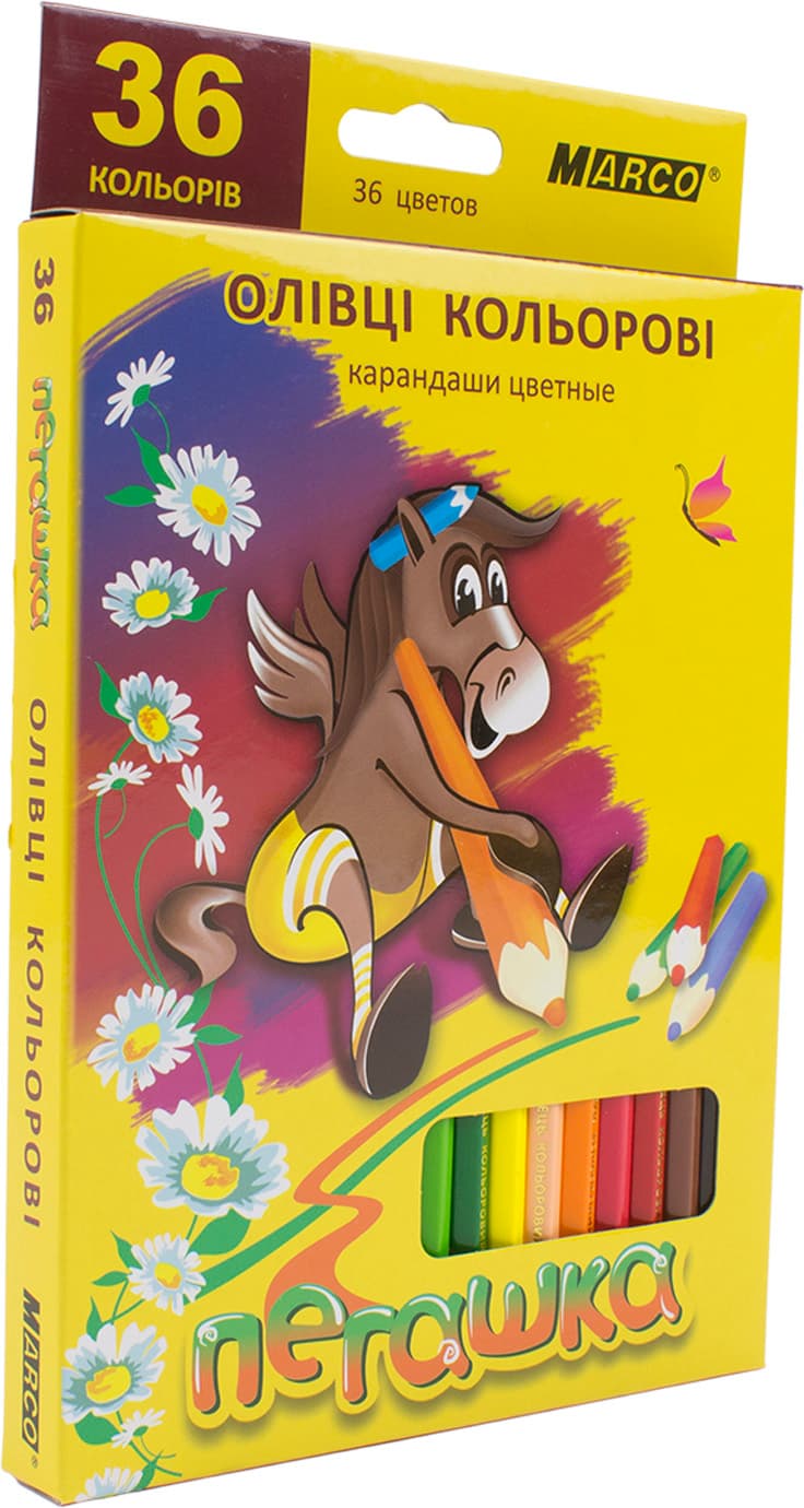 Карандаши цветные 36 цветов Marco Пегашка (4) (80) 1010-36 