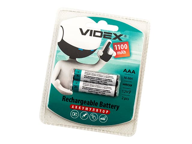 Акумулятори Videx (HR-03, 1100 mAh) блістер 2 шт