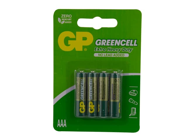 Батарейки GP Greencell 24G-2VE4AAA R-03 блістер 4 шт (10) (120)