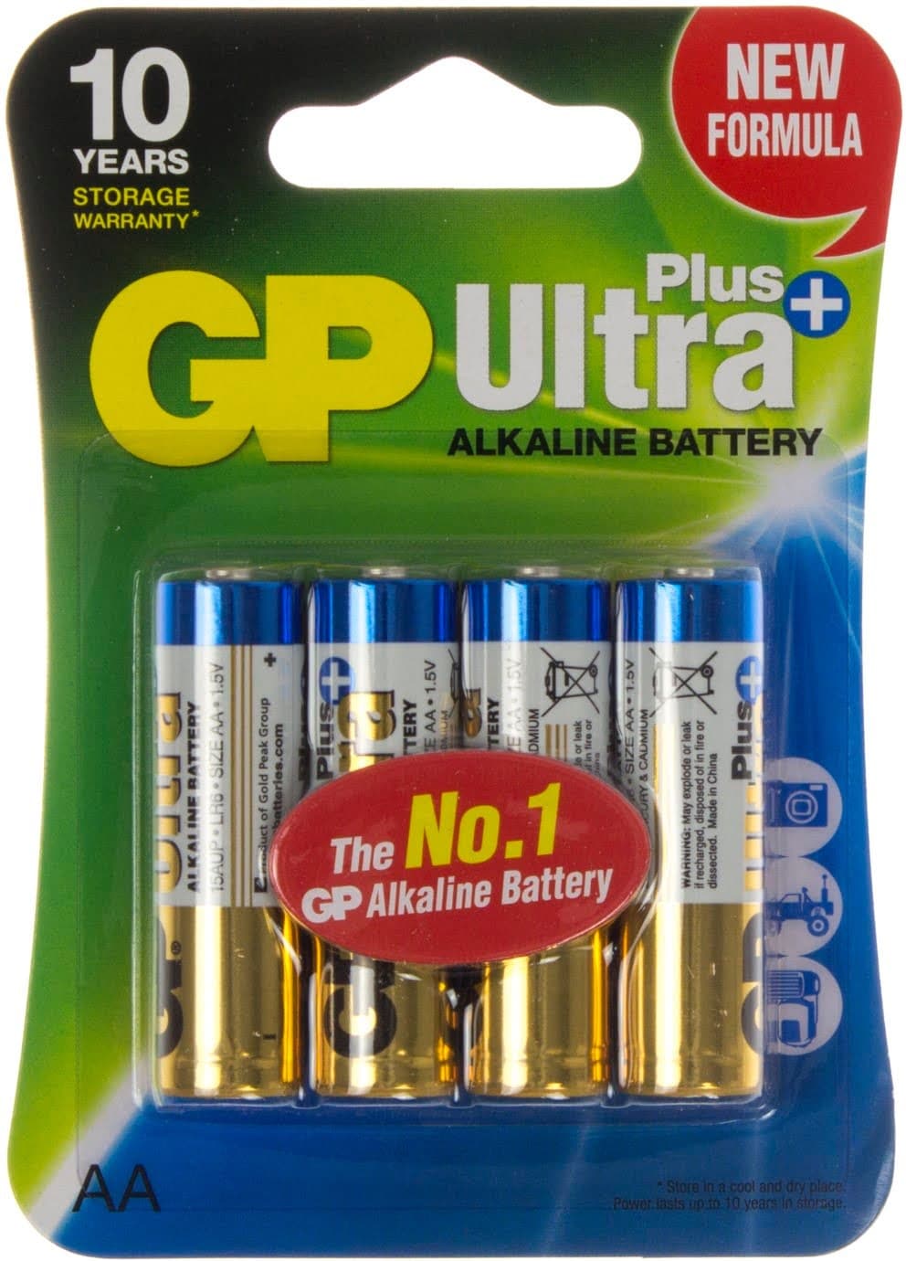 Батарейки GP Ultra Plus 15AUPHM-2UE4 LR-06 блістер 4 шт (10) (80)