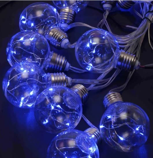 Гірлянда електрична Роса 10 LED синя L-5 м H-60 мм (20) 1366-02