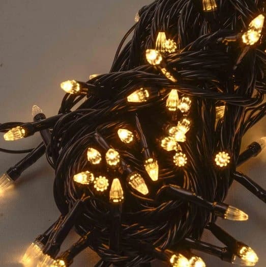 Гірлянда електрична String Конус 200 LED білий теплий, чорний провід (100) 1220-07