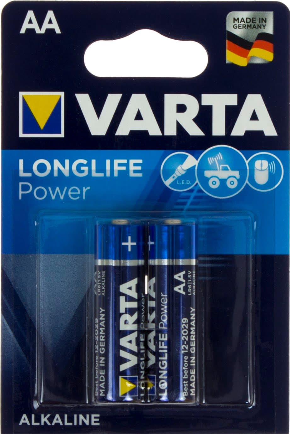 Батарейки Varta high energy longlife power LR-06 блістер 2 шт (20) (100)