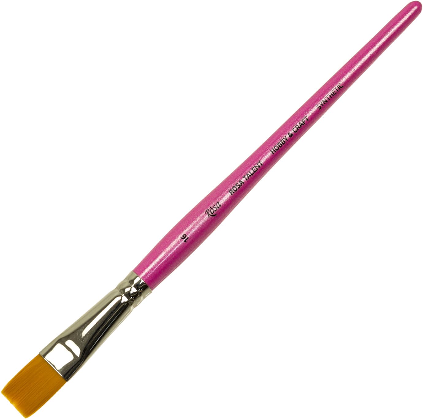 Пензлик художній Rosa Talent Hobby&Craft синтетика плоский, 16, к.р.(12) 8143