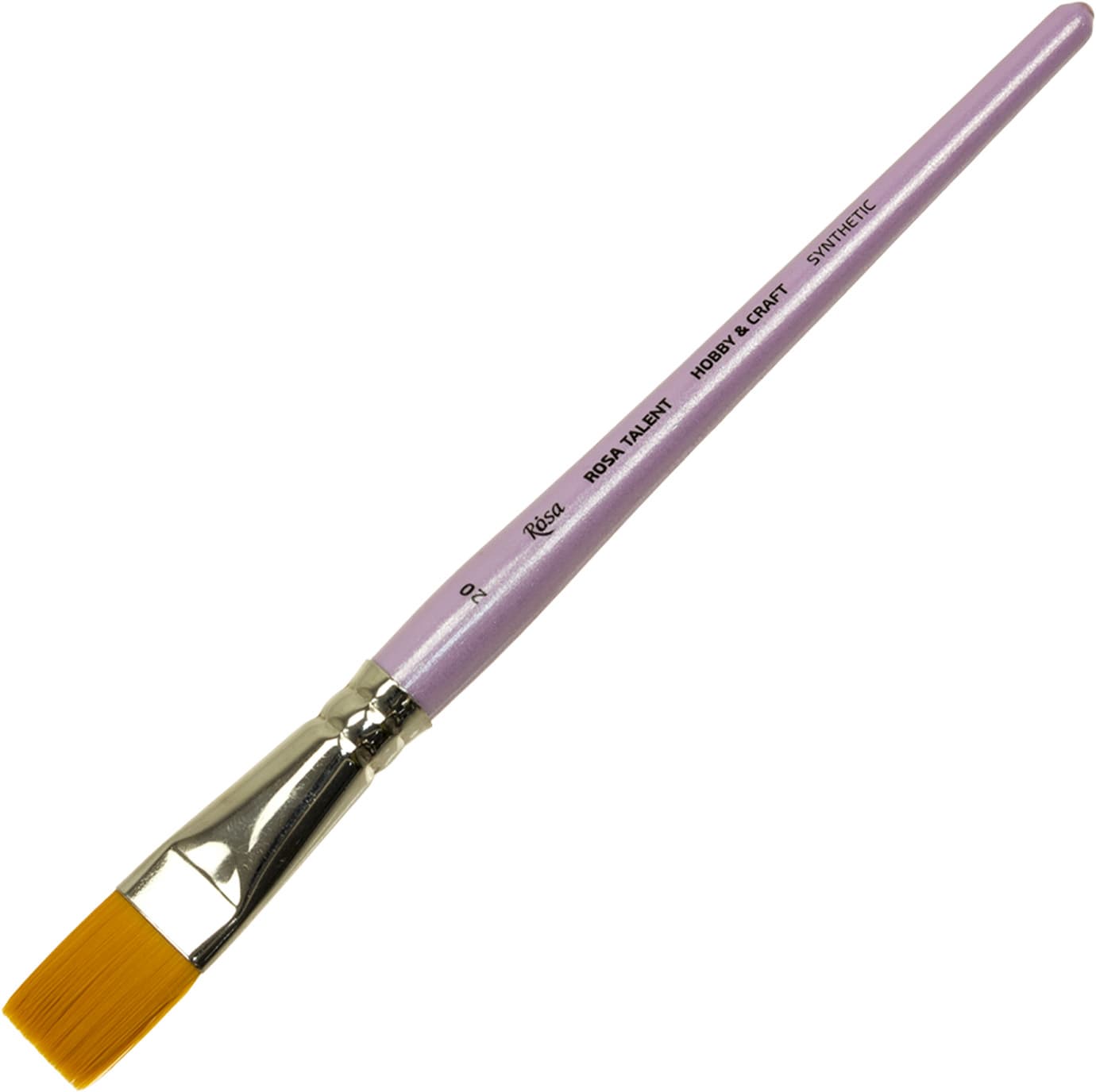 Пензлик художній Rosa Talent Hobby&Craft синтетика плоский,к.р.8150 (12) 20,