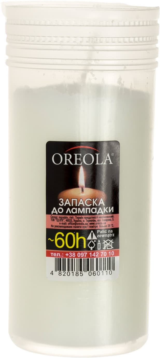 Свеча парафиновая "Ореола" 60ч.(34)
