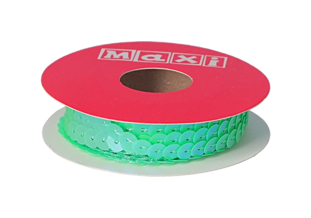 Лента декор. 3м из пайеток,зелёная №BJ21-05009-A