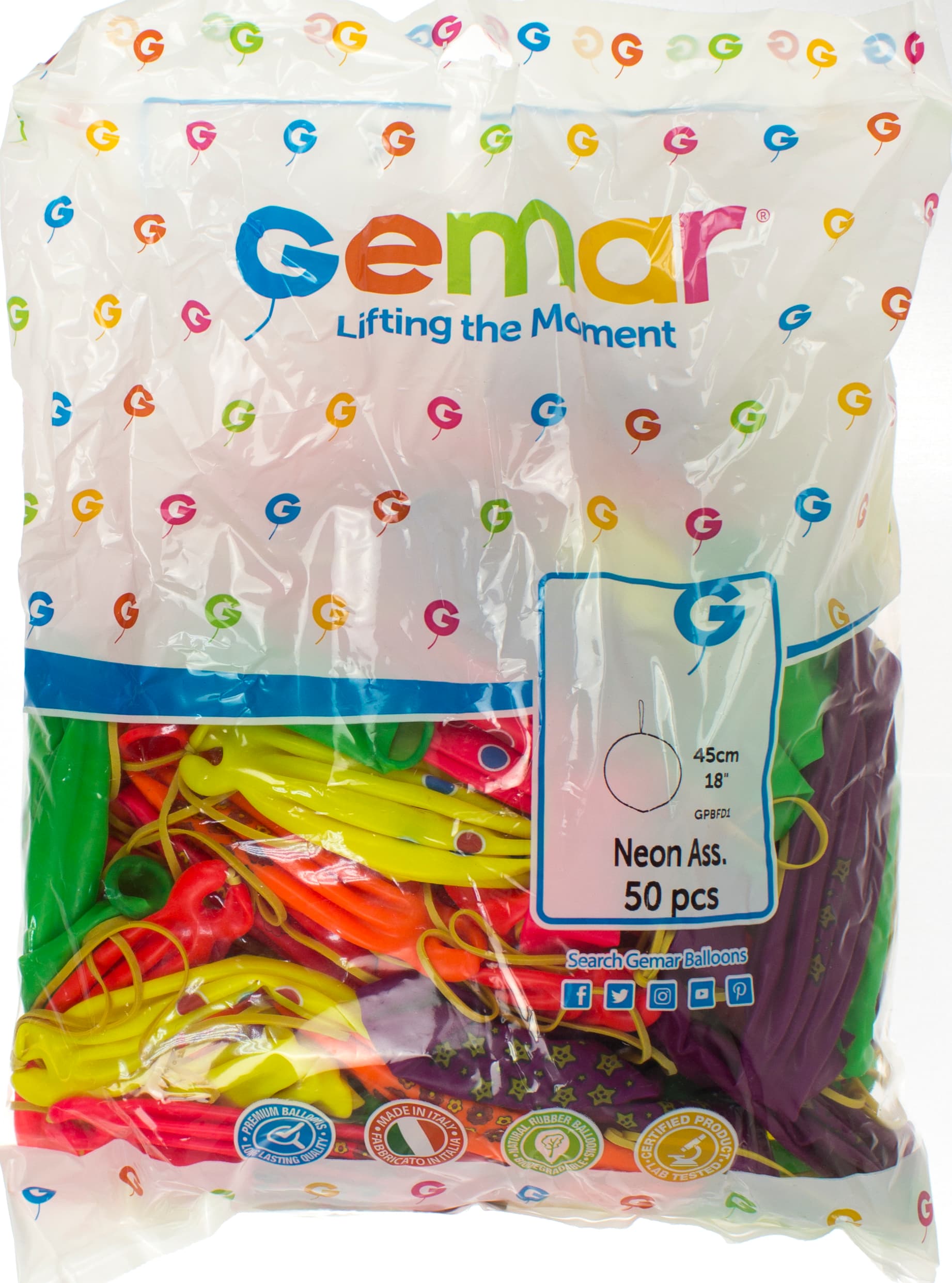 Кулька повітряна Кавун неоновий Gemar (50) GPBFD1/45см/18/59840