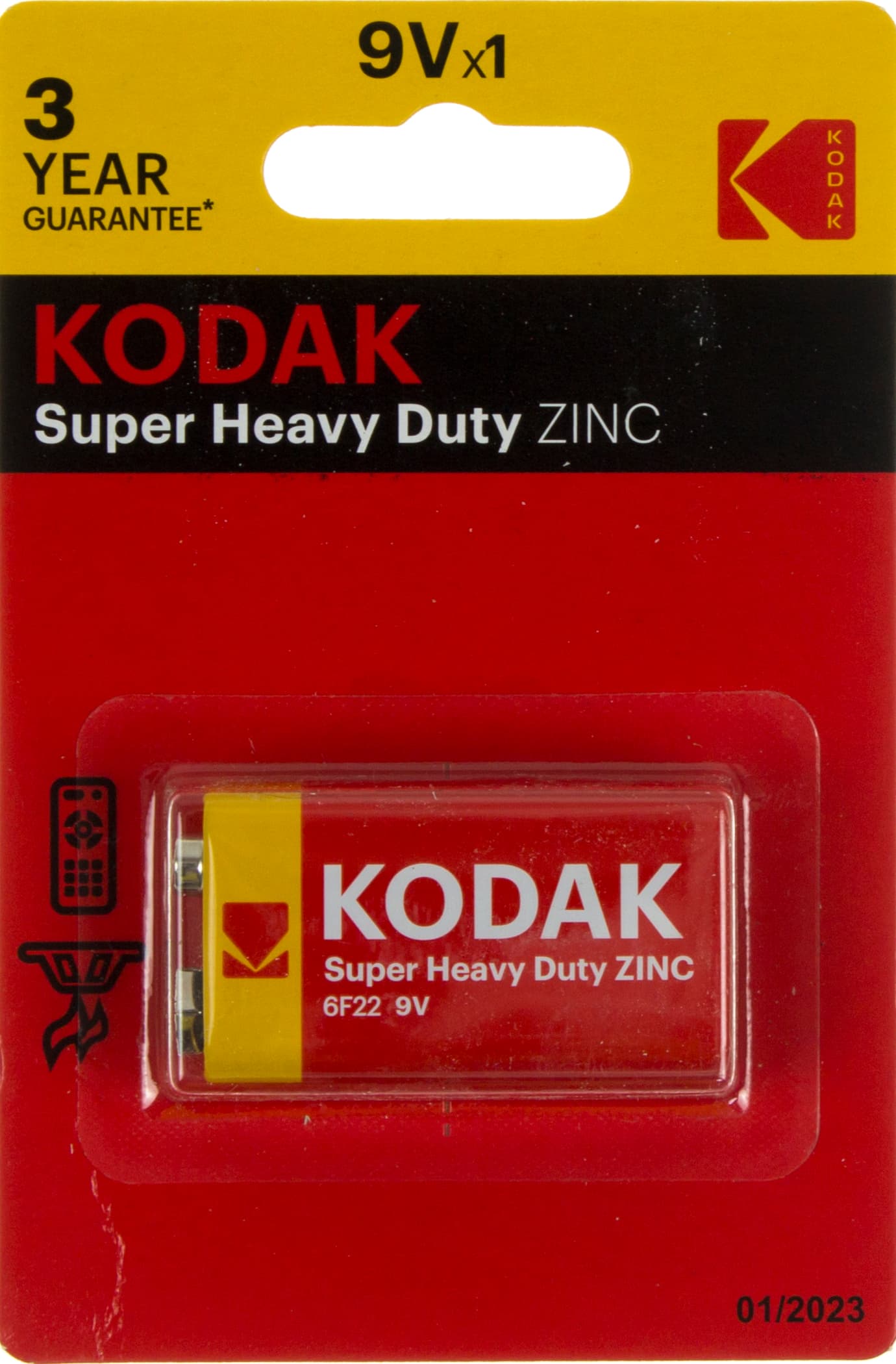 Батарейка Kodak 6F22/1bl Heavy Duty/LongLife крона (20) (100)