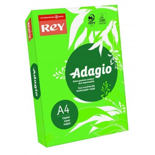 Папір кольоровий А4 160 г/м2 інтенсив Rey Adagio Deep Green 52 темно-зелений (250)