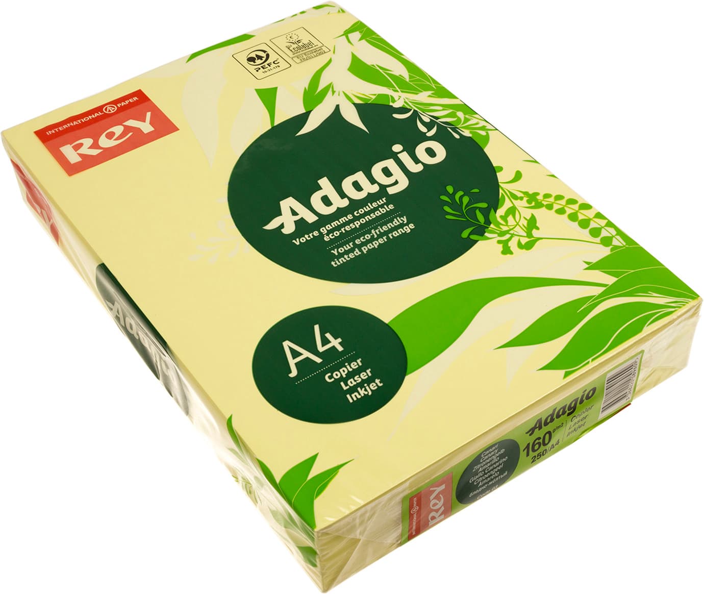 Папір кольоровий А4 160 г/м2 пастель REY Adagio Canary 03 світло-жовтий (250) (1250)