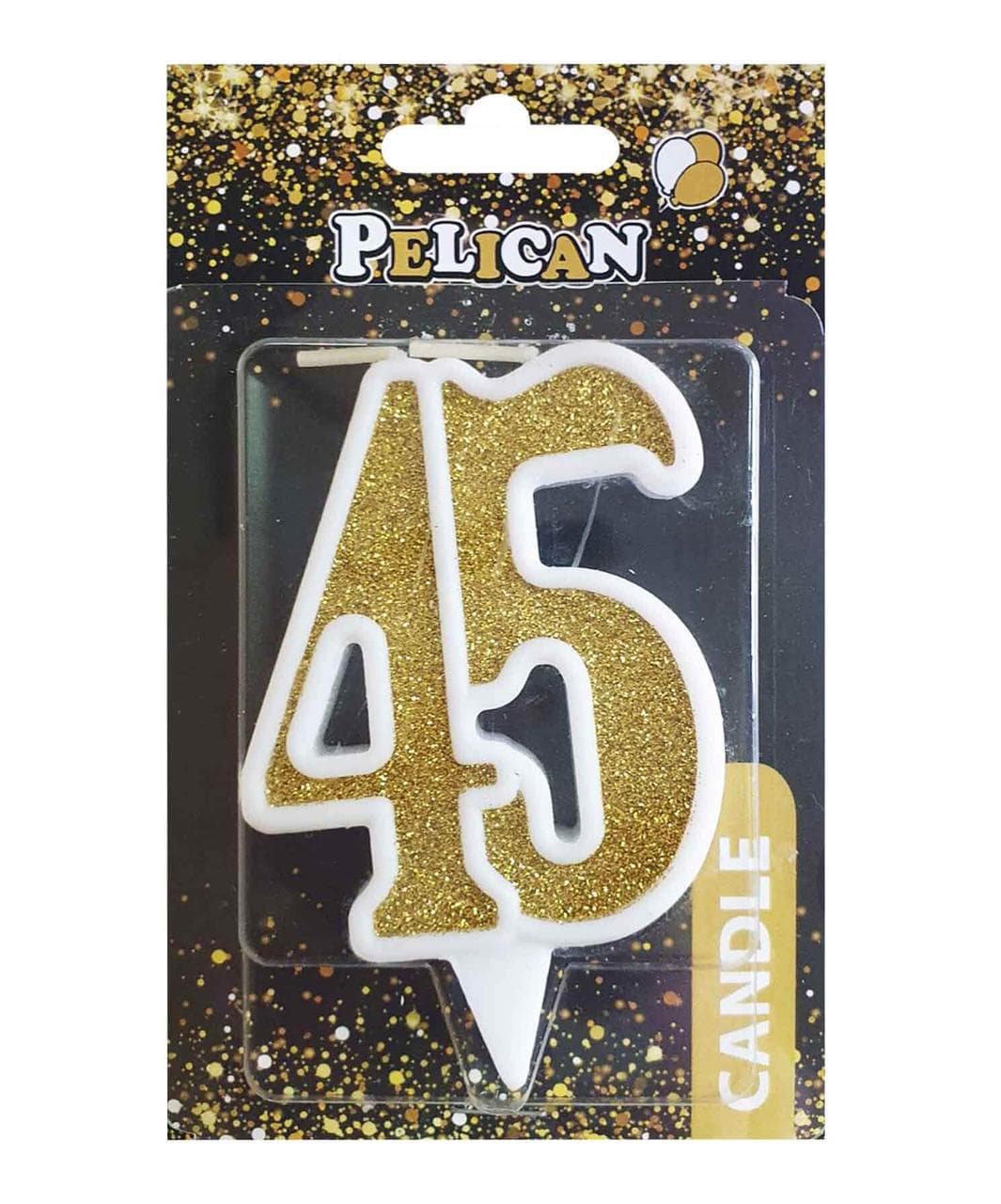 Свічка ювілейна 45 7 см золото Pelican (1) (32) №867145