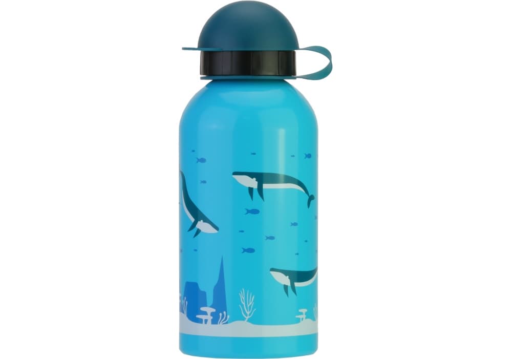Пляшка для води металева CoolForSchool 500 мл Whale блакитна №CF61304