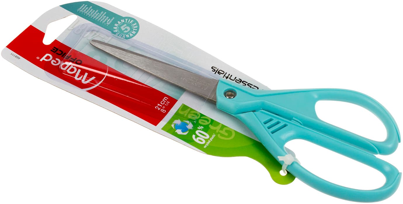 Ножницы офисные Maped Essentials Green 21 см, на блистере (24) 468111