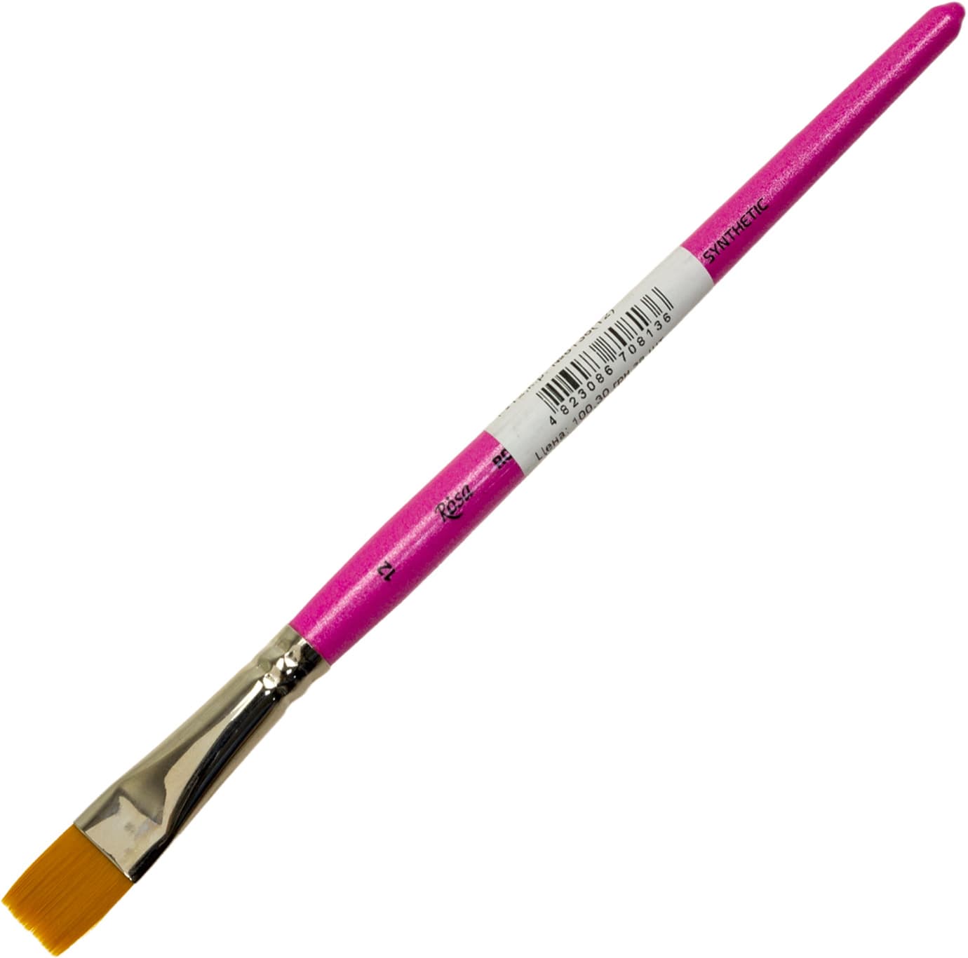 Пензлик художній Rosa Talent Hobby&Craft синтетика плоский,к.р.8136 (12) 12,