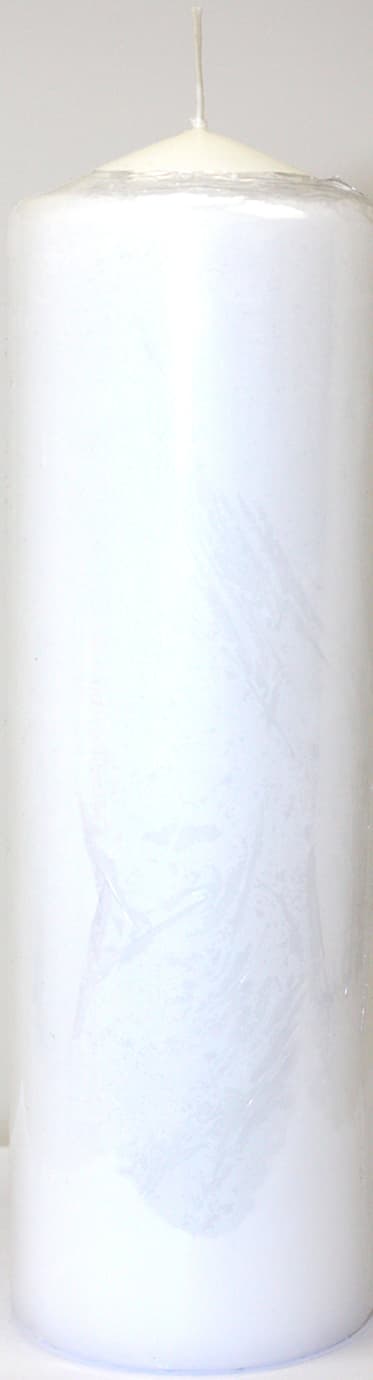 Свічка циліндр "Bispol" sw-80/250 h-25см d-8см біла 090/Польща/(6)