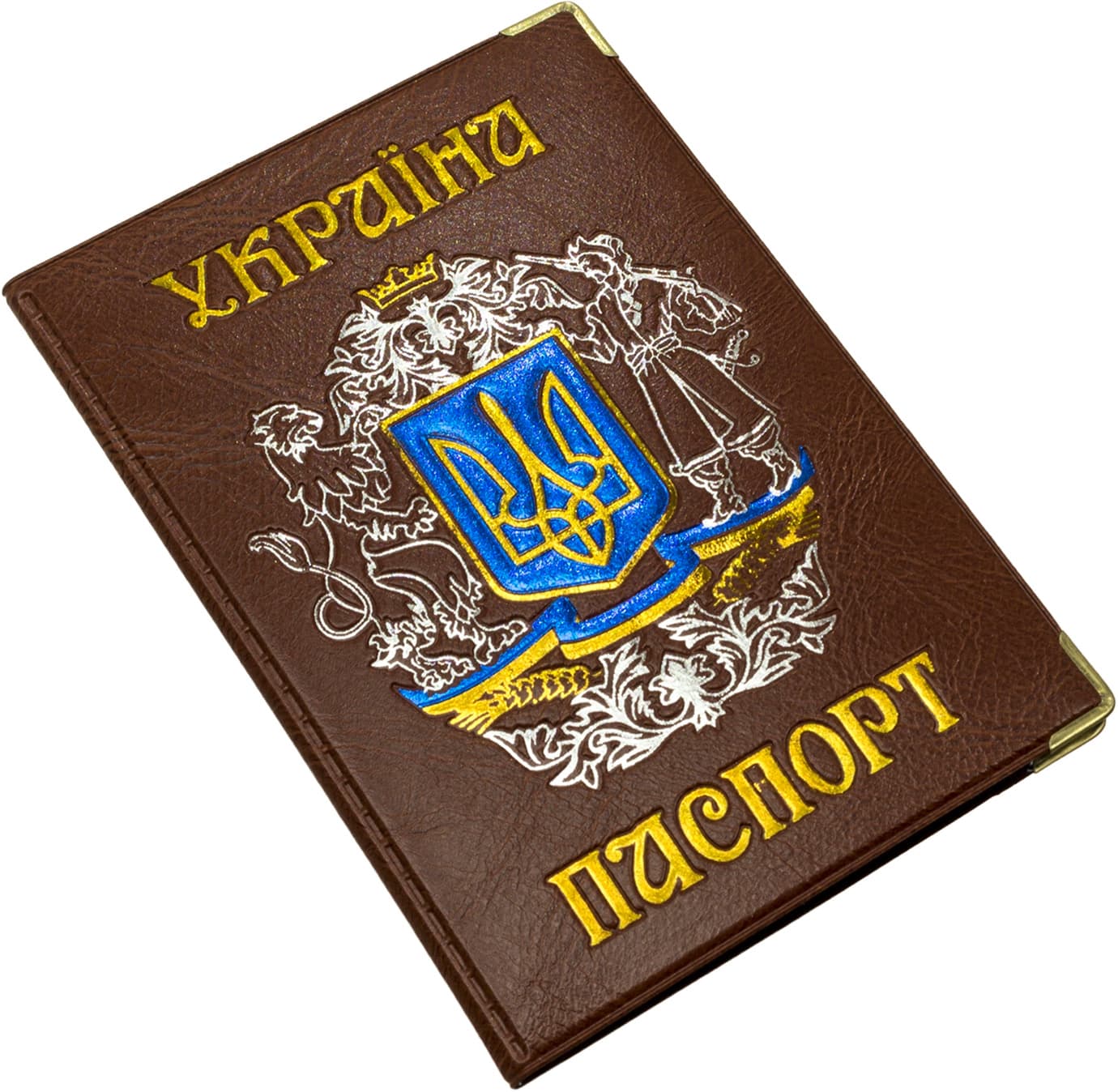 Облож. на Паспорт Украины "Казак"кожзам. №130-Па(10)