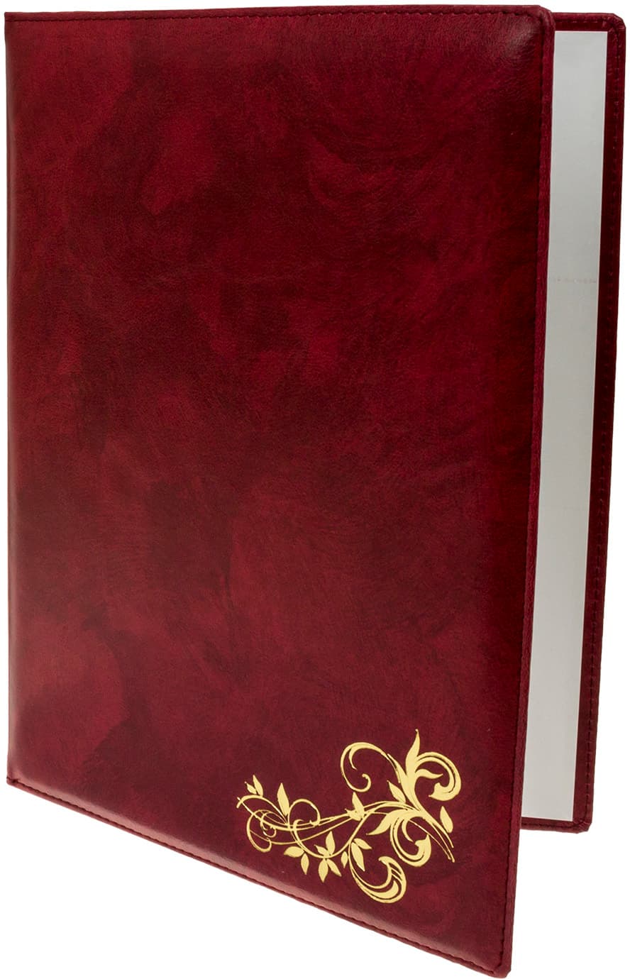 Папка А4 "До підпису" з тисн. Fantasy візерунок бордо (золото) №O36049-18/Optima/(15)