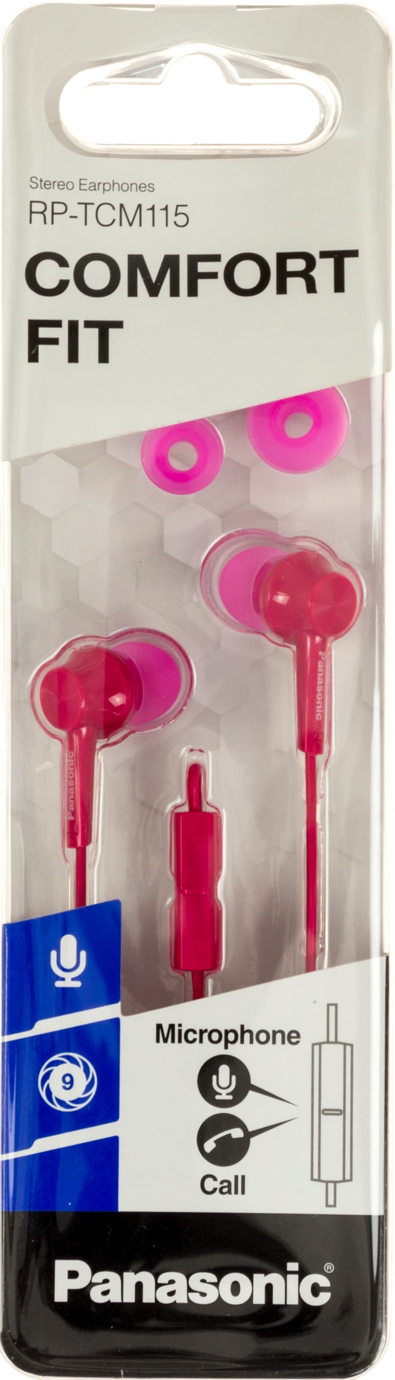 Навушники вакуумні Panasonic RP-TCM115GC-P pink+мікрофон(10)