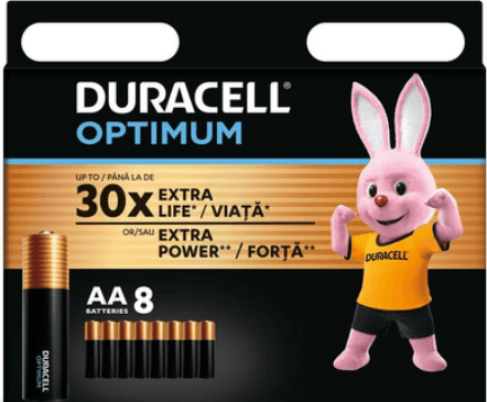 Батарейки Duracell Optimum LR-06/блістер 8шт(8)(12)