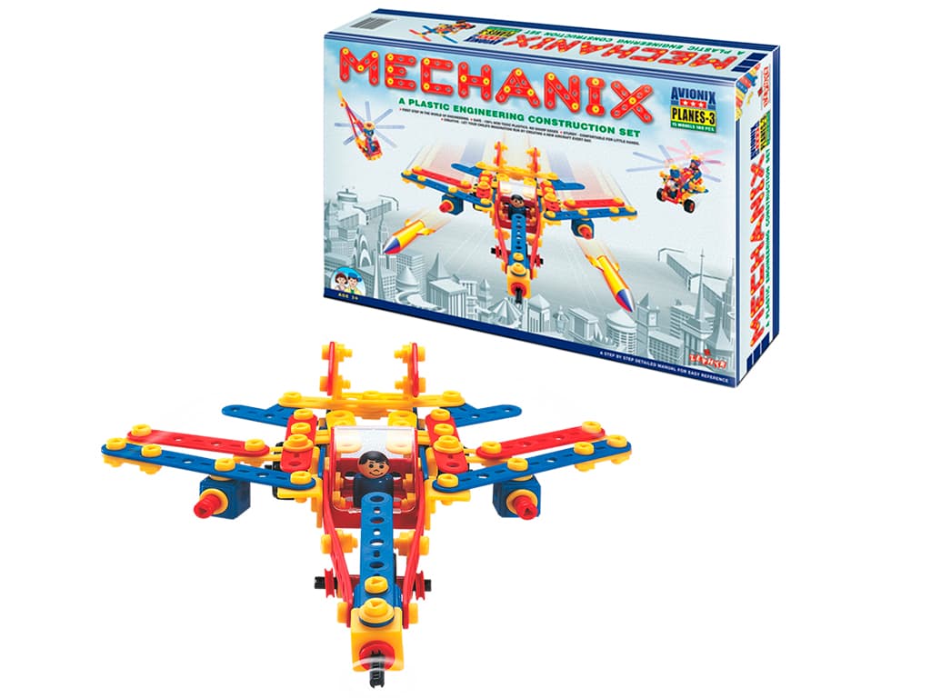 Конструктор "Mechanix" Літак№3,поліпропіленовий, розвиваючий,140ел. №02009(5)