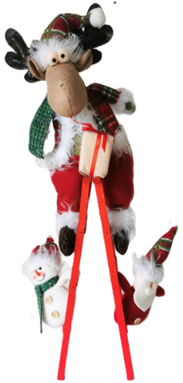 Фігура новорічна "Santa&Co" 70см на драбині №M17328(18)