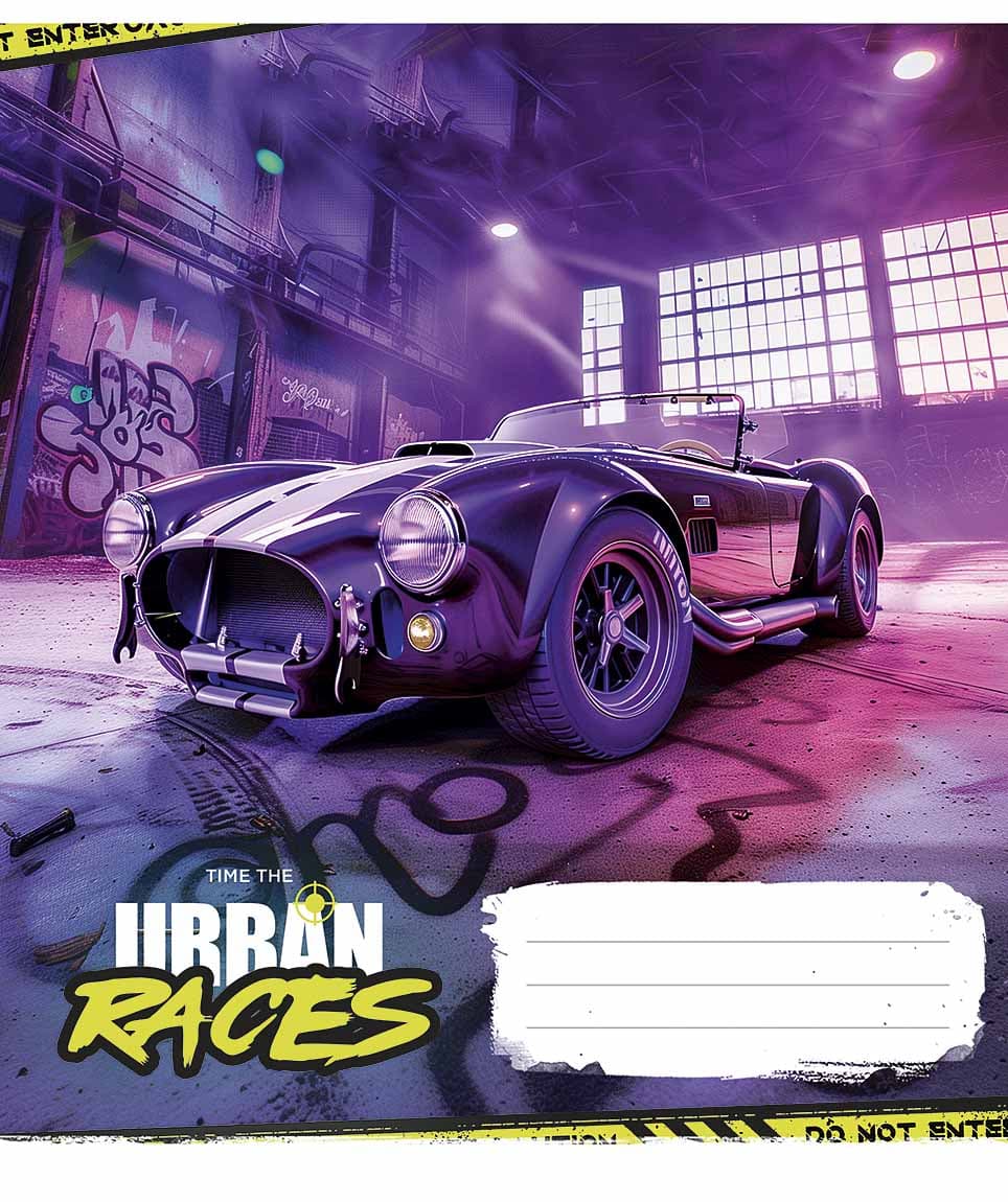 Зошит 36арк. кліт. Школярик "Time the urban races" ВД-лак №036-3439K(20)(120)