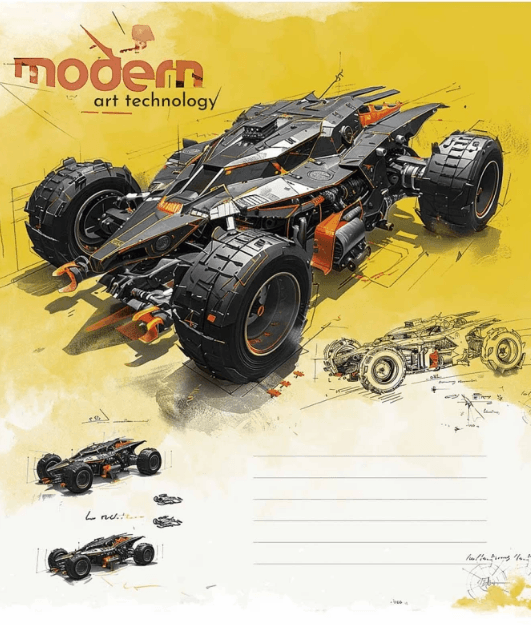 Зошит 18арк. кліт. Школярик "Modern Art, Technology" ВД-лак №018-3442K(25)(250)