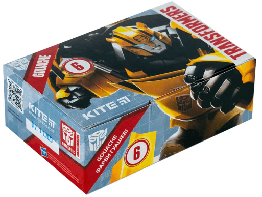 Гуаш "Kite" 6кольор. 20мл №TF23-062 "Transformers"(24)