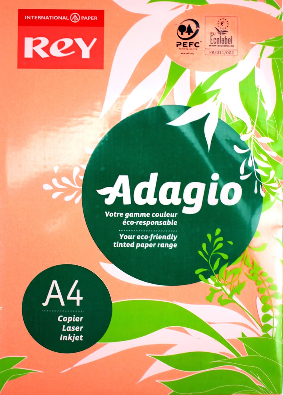 Папір кольор. А4 80г/м паст. REY Adagio Peach 55 (персик)(500)(2500)