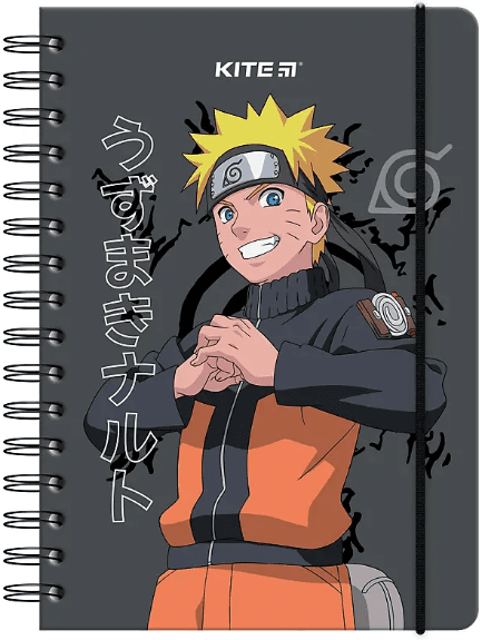 Блокнот пруж. А5 80арк. кліт. тв. обкл. Naruto №NR24-190/Kite/(10)